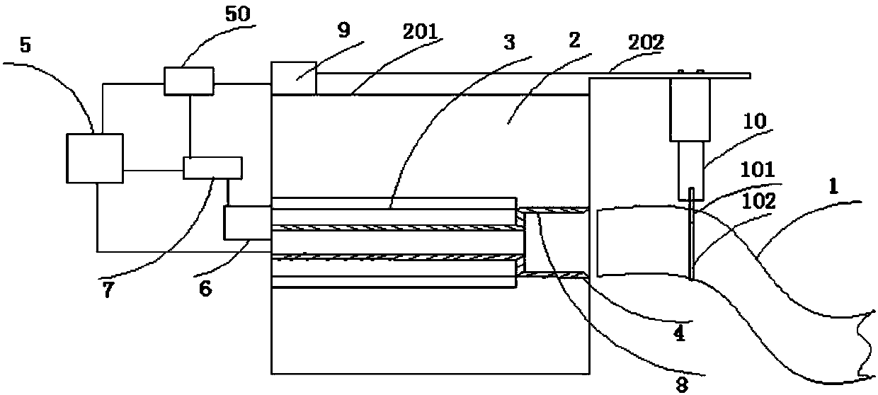 Automatic pipe orifice butt-joint pipe contracting device