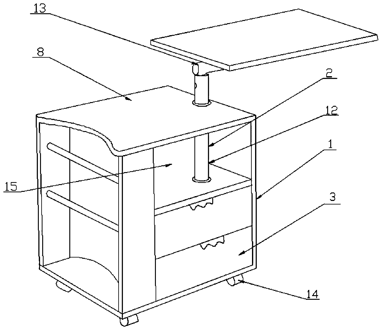 Bedside storage cabinet