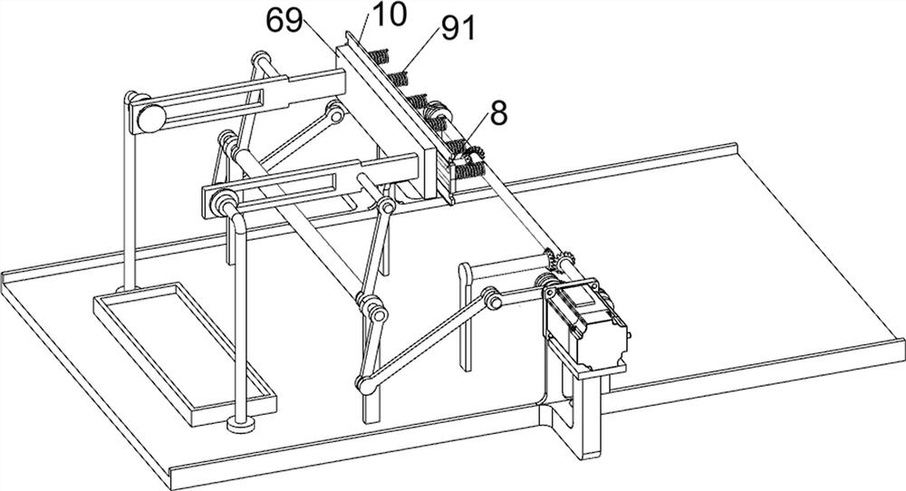 A device for printing colored dents on cardboard