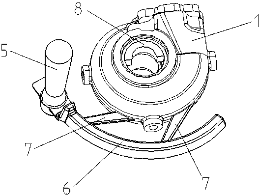 Water cooling turbine shell and casting technology thereof