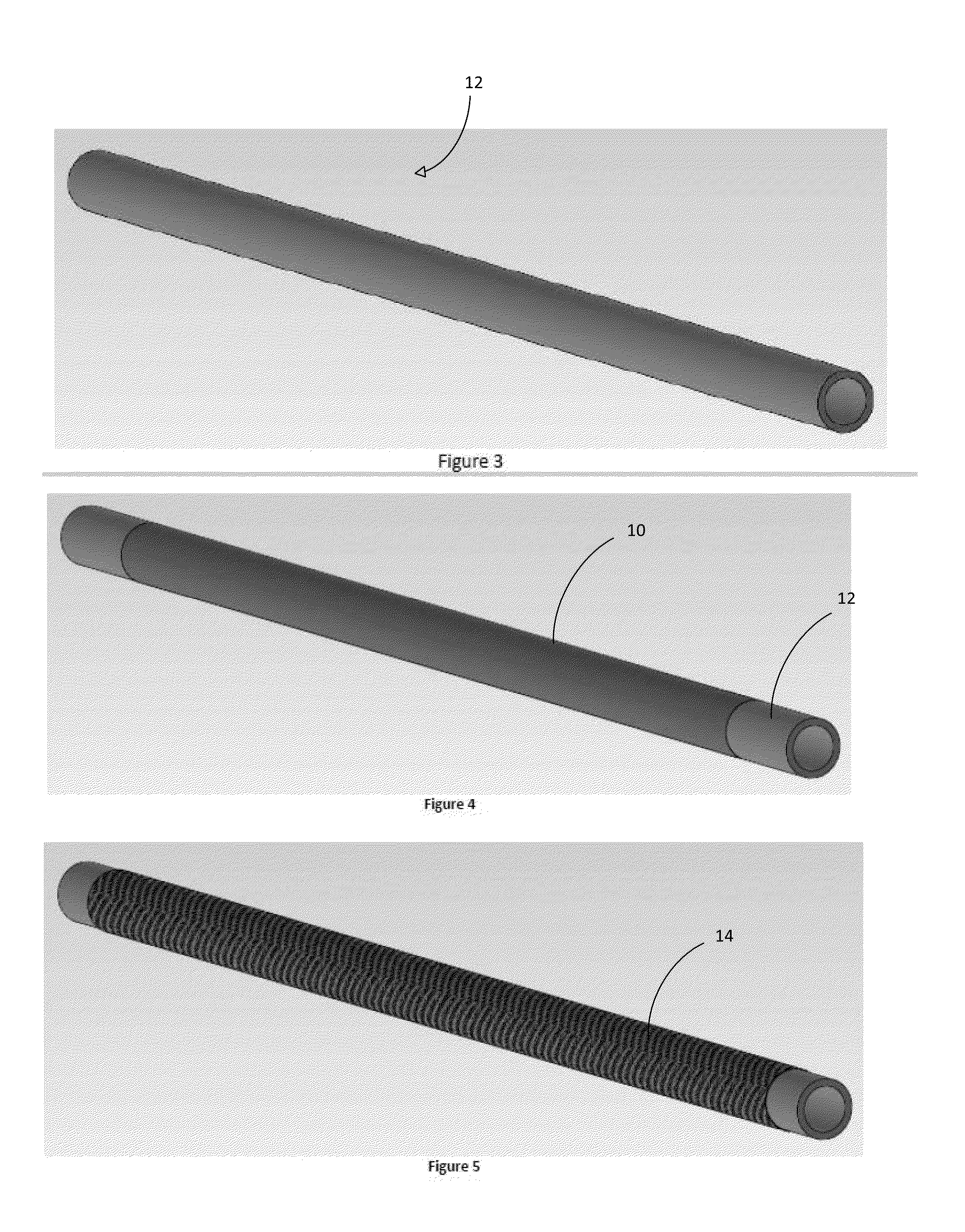 Composite waste and water transport elements and methods of manufacture for use on aircraft