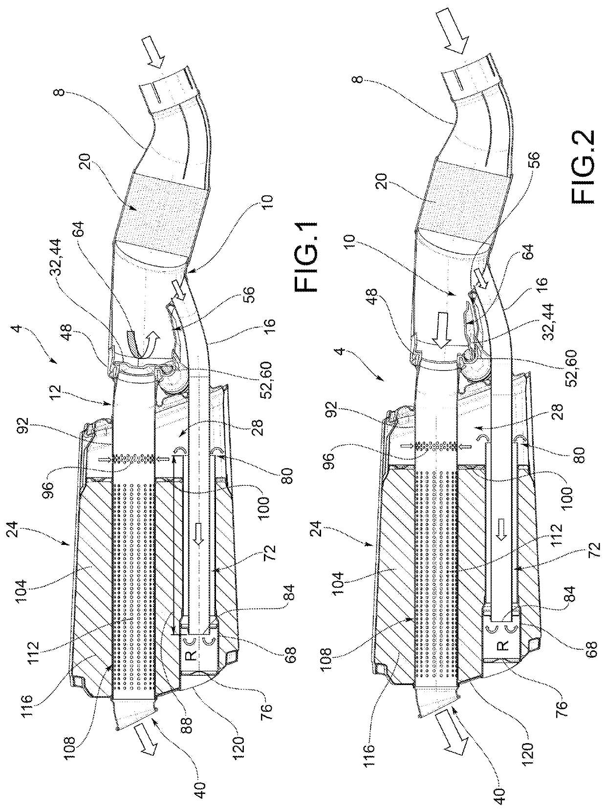 Muffler for motor vehicles