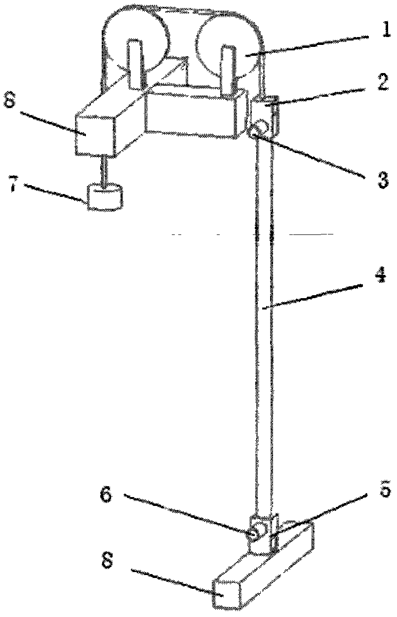 Method for testing influences of internal flow to dynamic property of marine risers
