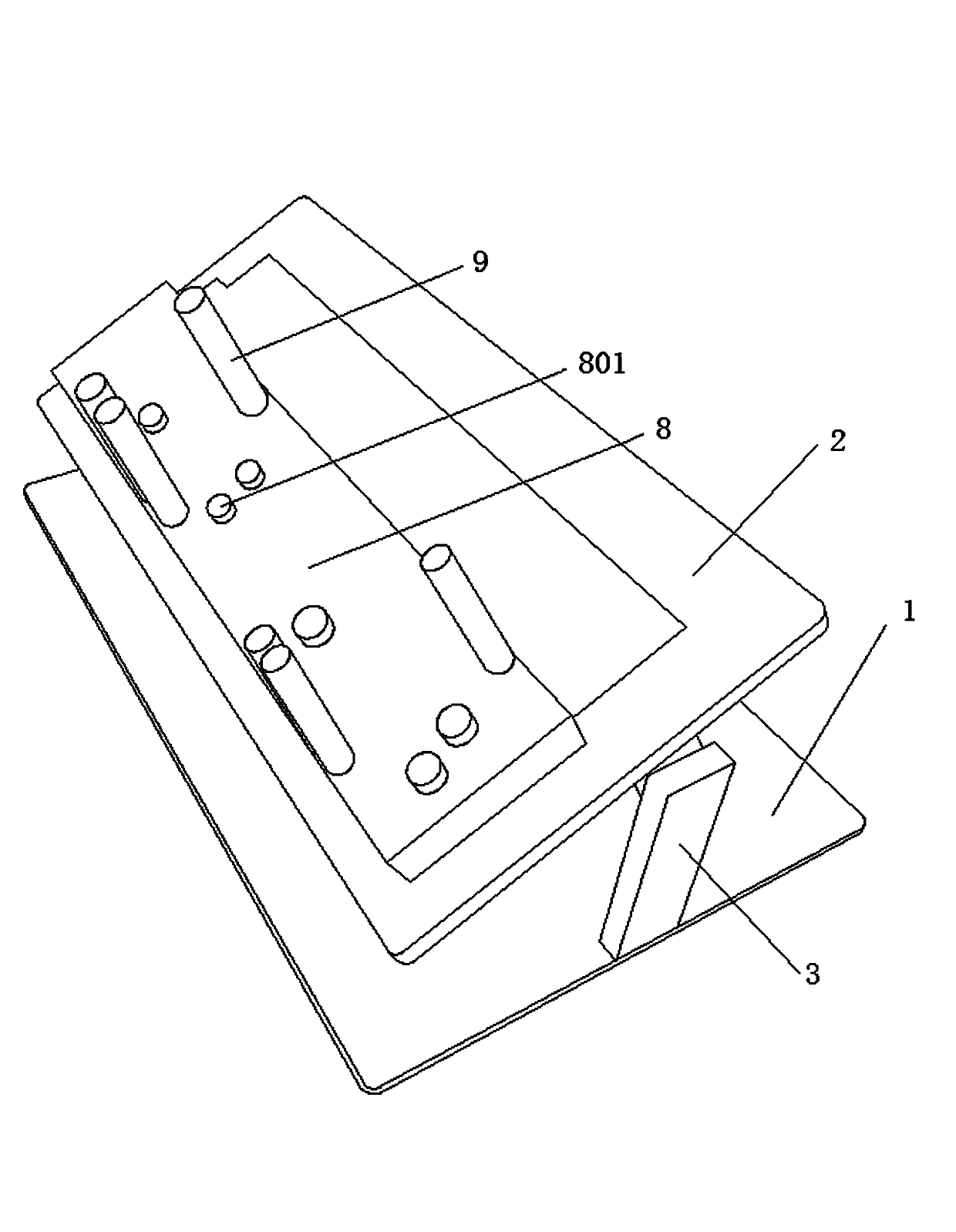 Bearing fixture used for assisting in PCB (printed-circuit board) processing