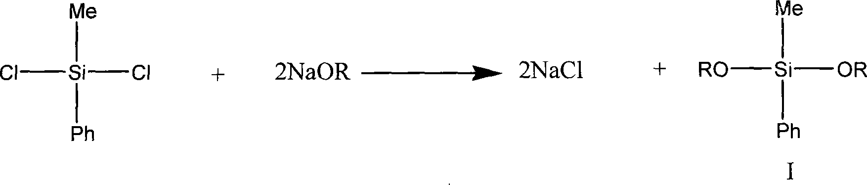 Safe separation method for increasing yield of methyl phenyl dialkoxy silicane