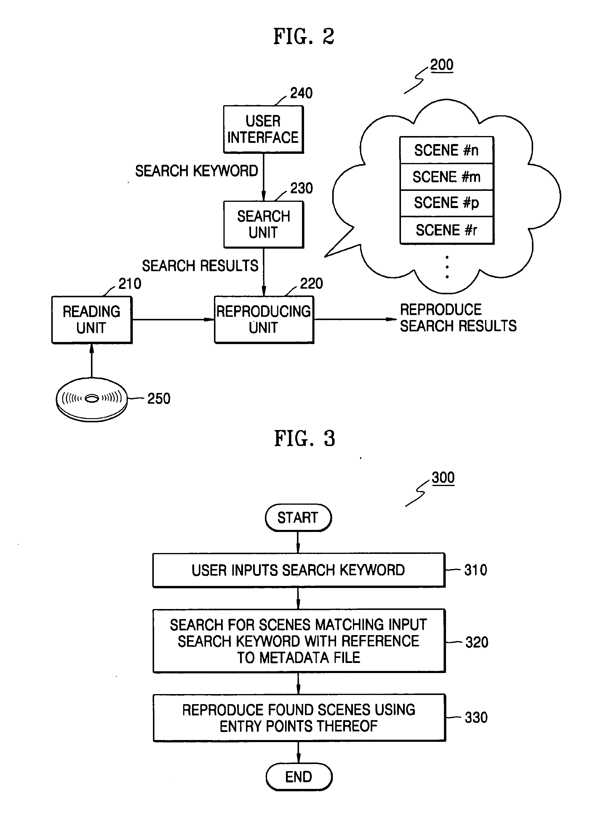 Apparatus and method for reproducing storage medium that stores metadata for providing enhanced search function