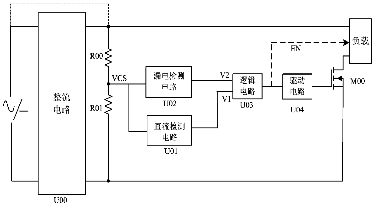 Electric leakage protection circuit, protection method and lighting circuit applying same