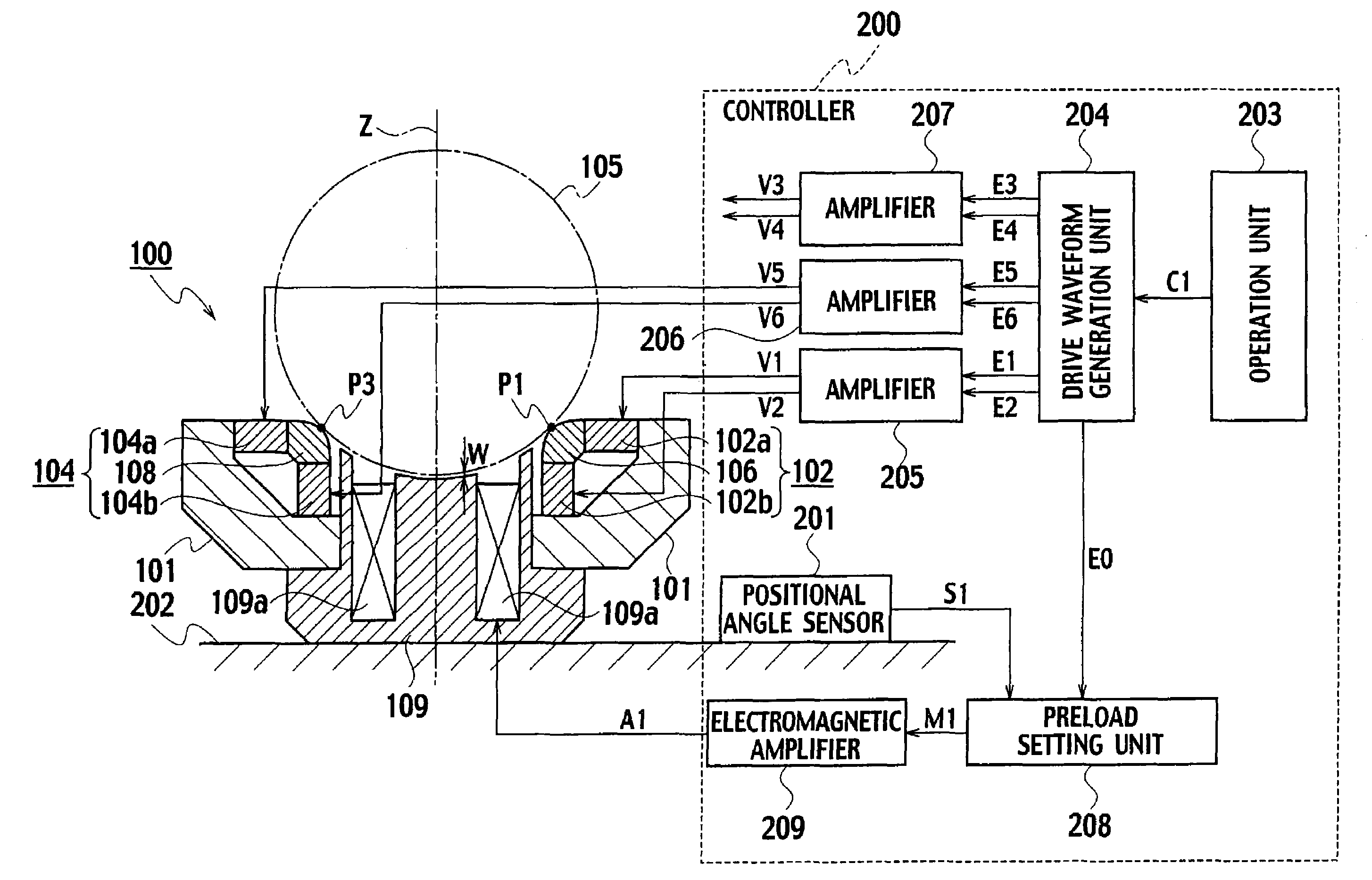 Piezoelectric motor and piezoelectric motor system