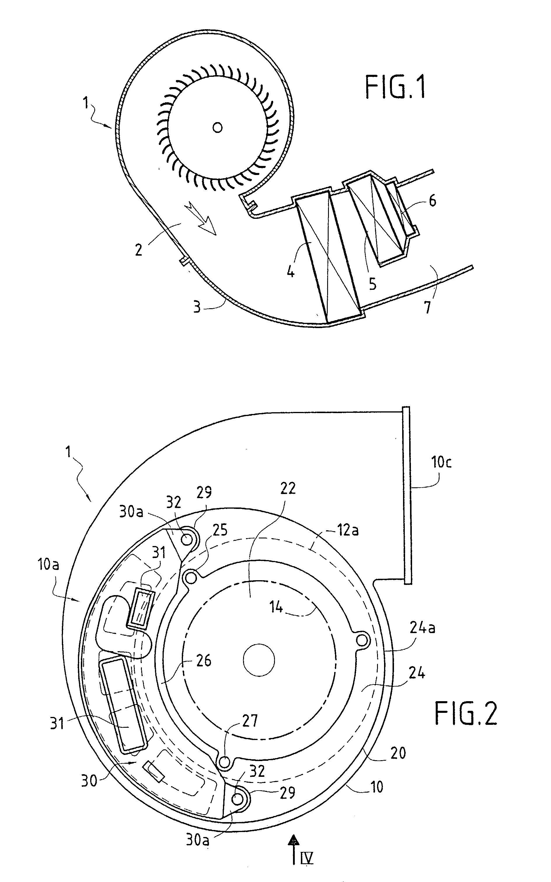 Motor-fan unit particularly for a heating and/or air conditioning apparatus for a motor vehicle