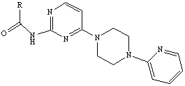 N-(4-(4-(pyridine-2-radical) piperazine-1-radical) pyrimidine-2-radical) amide and salt and preparation method and application thereof