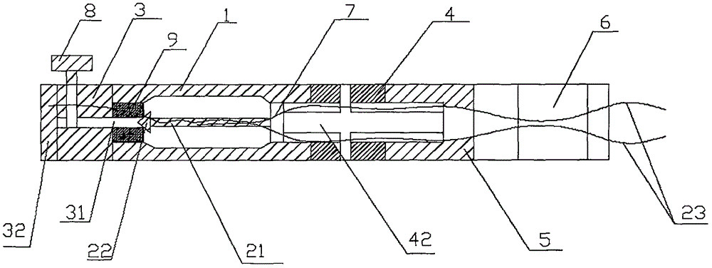 Carbon dioxide induced cracking device for coal seam seal holes