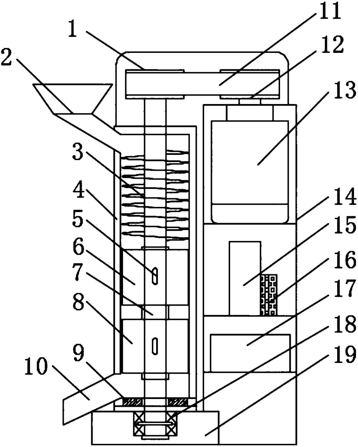 Efficient vertical type grinder