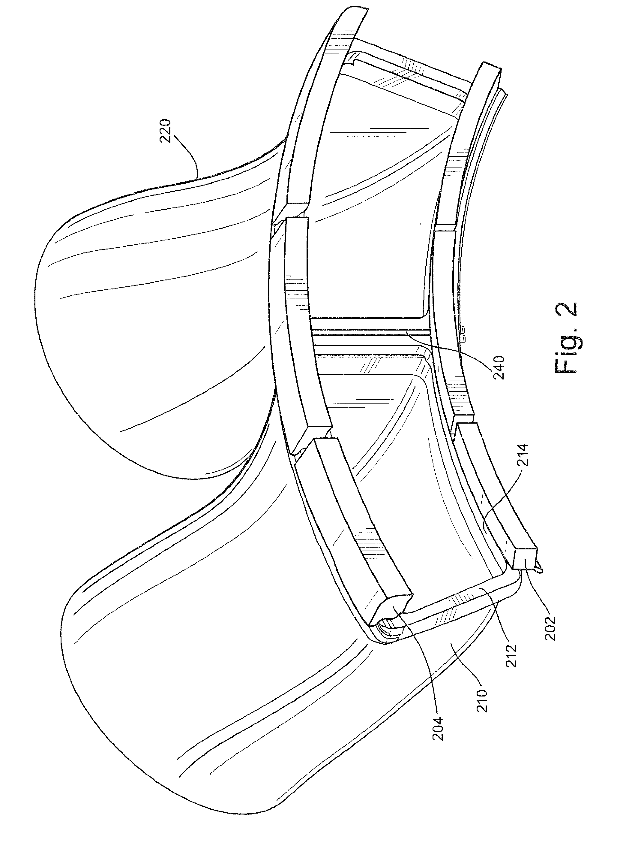 Seals for a turbine engine, and methods of assembling a turbine engine