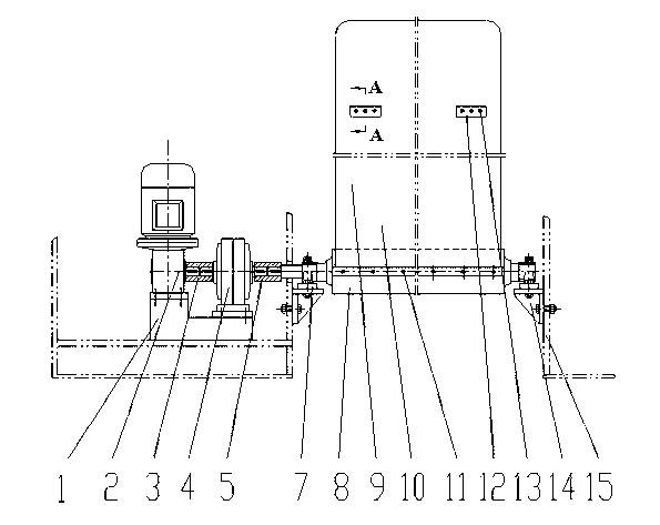 Auxiliary extension device of through-type wringing machine