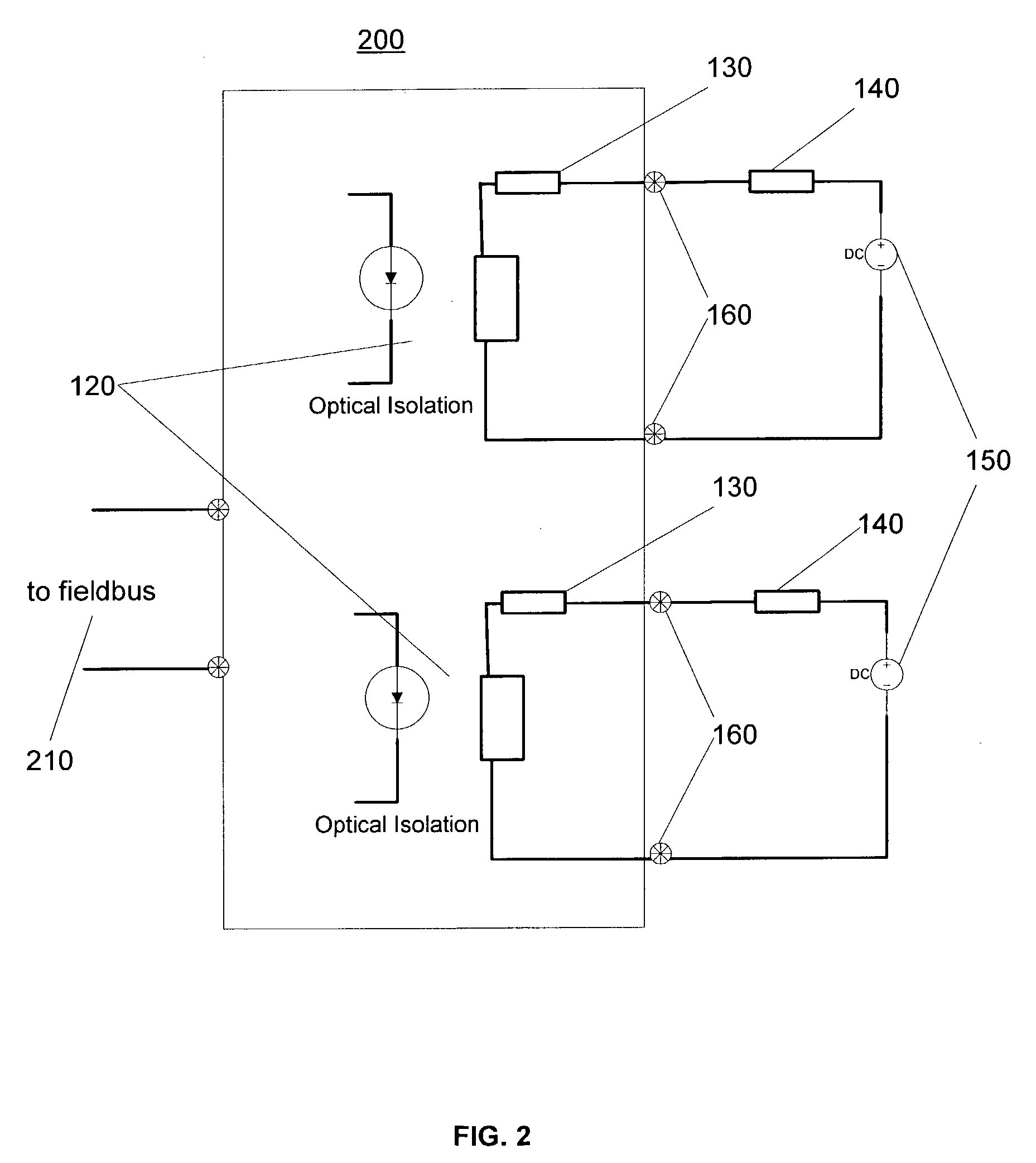 Fieldbus relay arrangement and method for implementing such arrangement