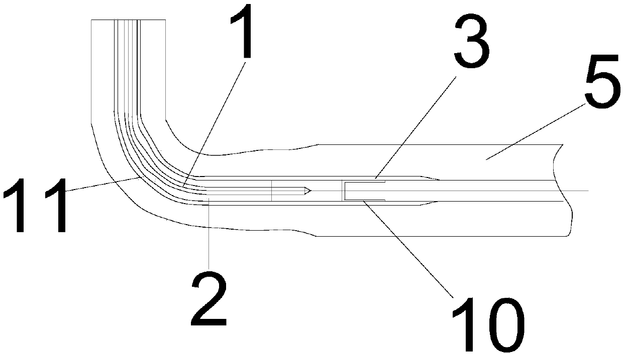 High-voltage lead connection structure of novel traction transformer