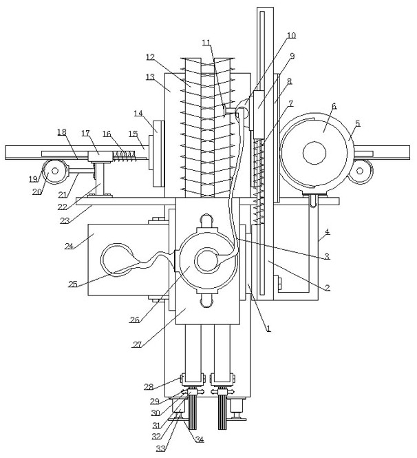 Conical twin-screw repairing device