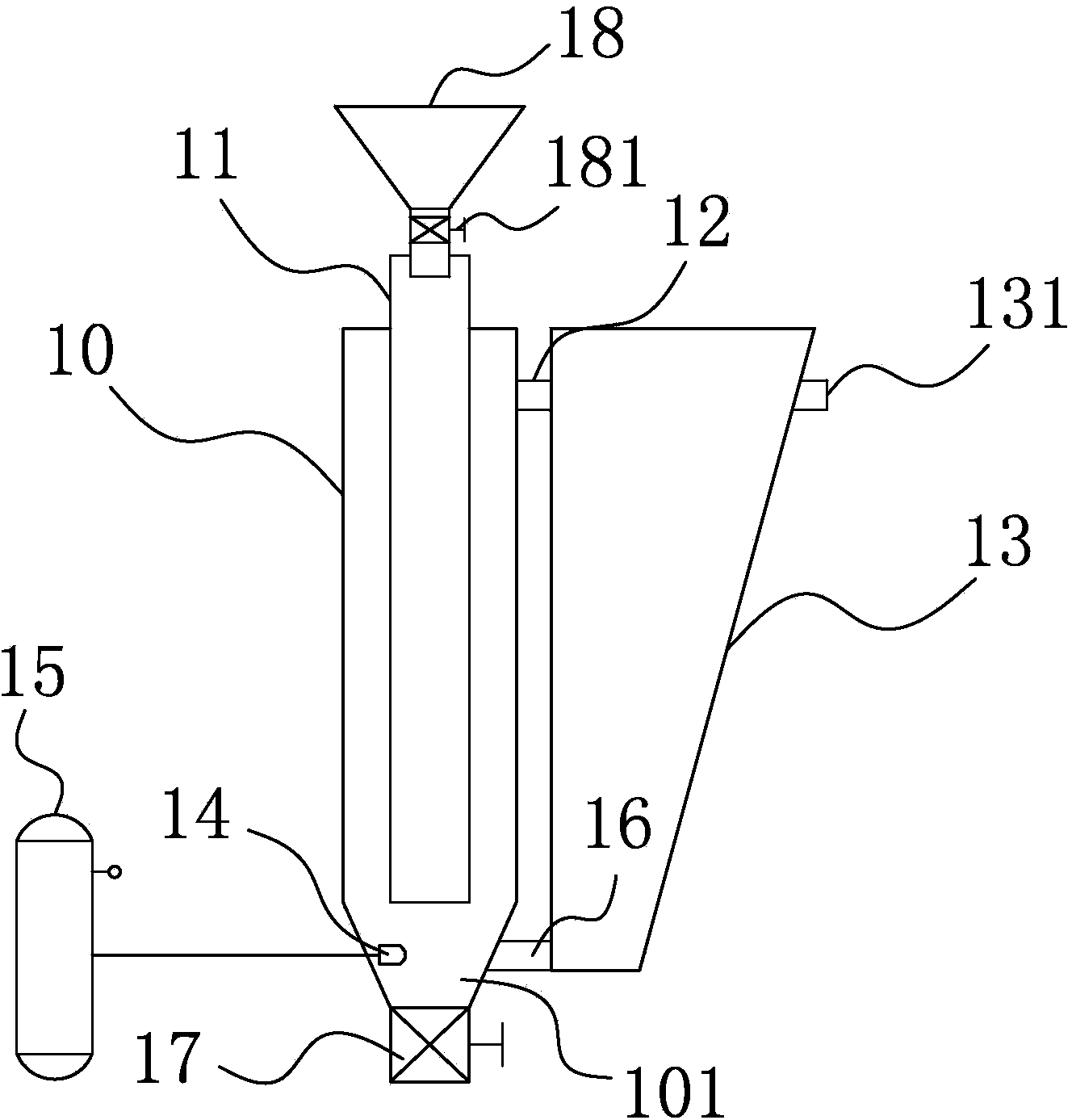 Mechanism for grinding hydromica with high pressure water