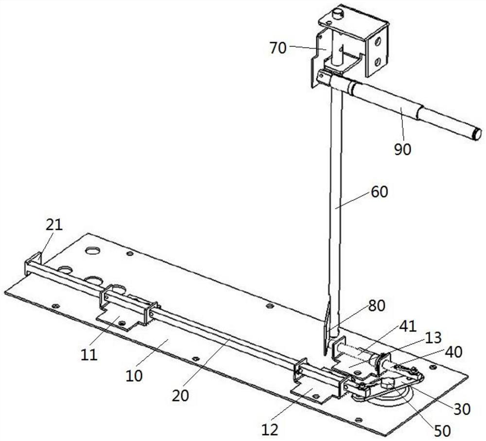 Cabinet door interlocking device and switch cabinet using same