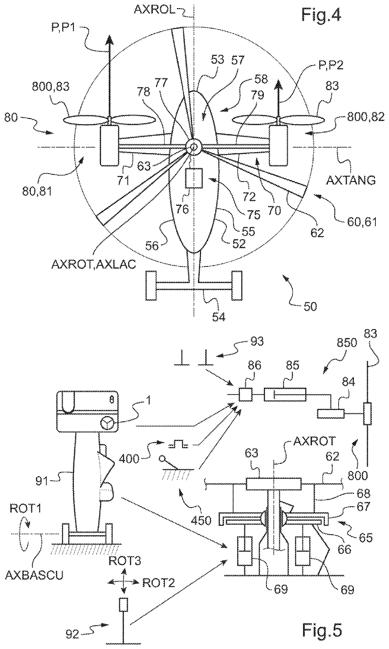 Electric control mechanism, and an aircraft