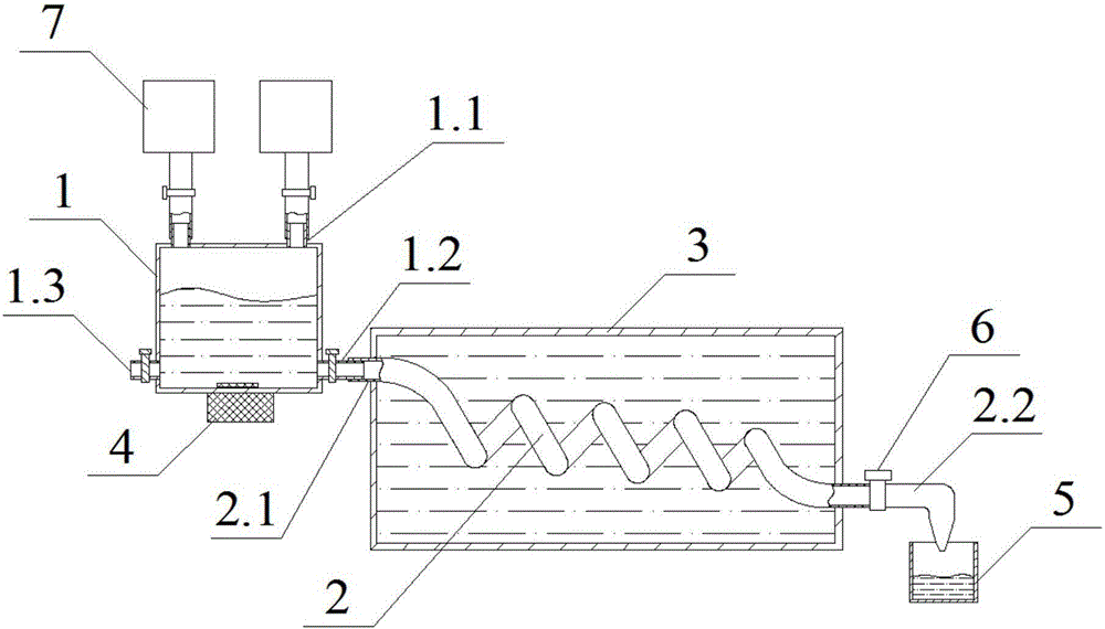 Reaction device capable of realizing continuous preparation of colloidal gold