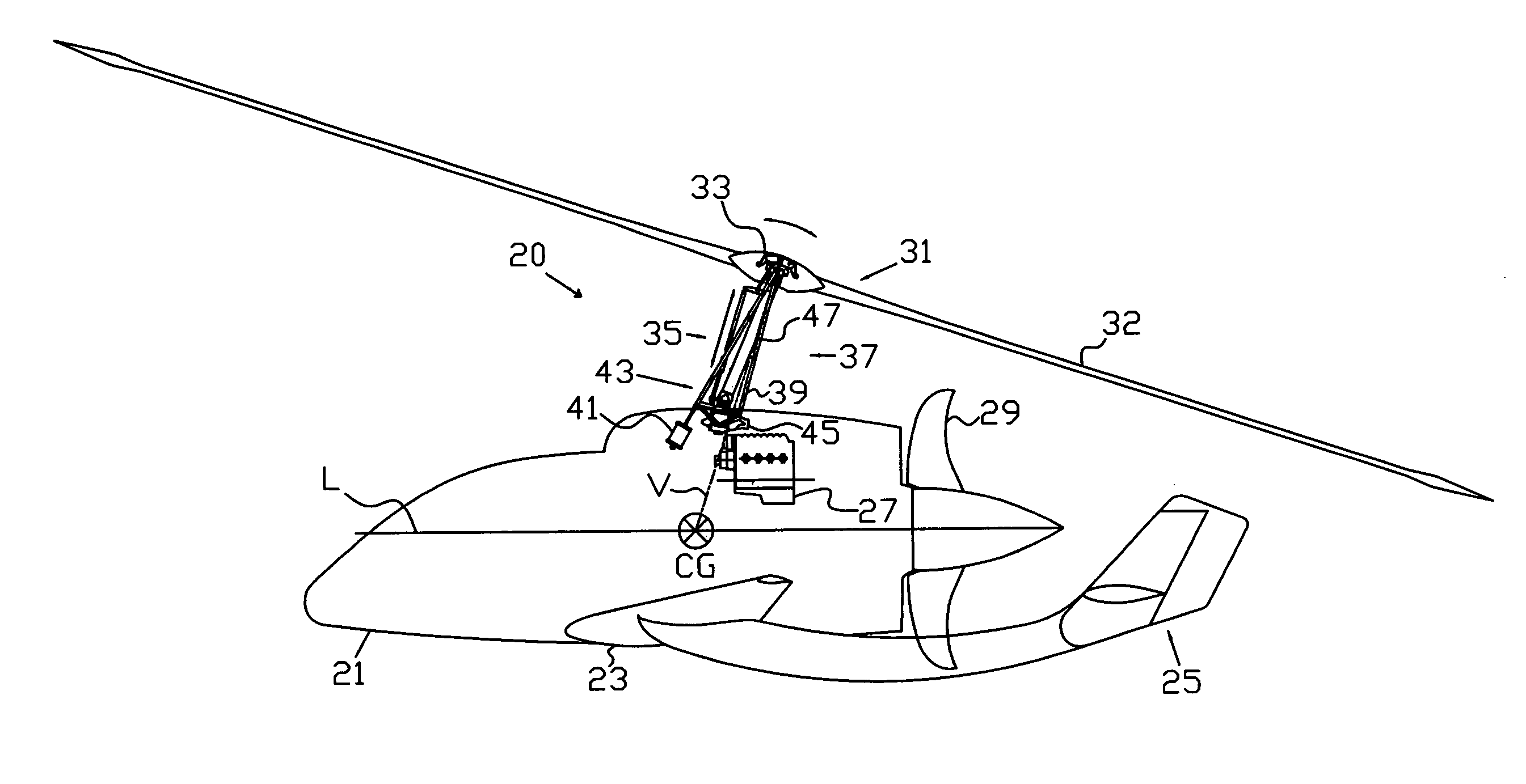 Tilting mast in a rotorcraft