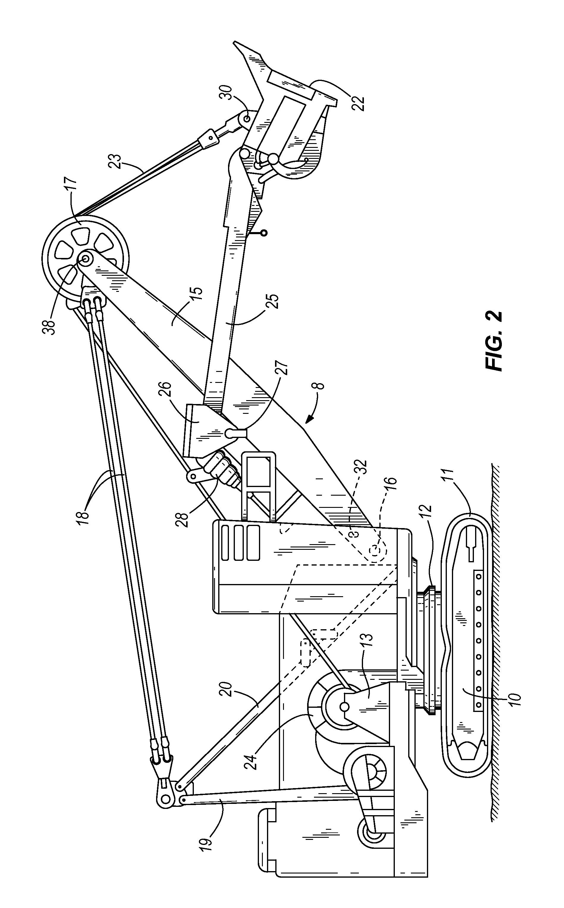 Device for measuring a load at the end of a rope wrapped over a rod