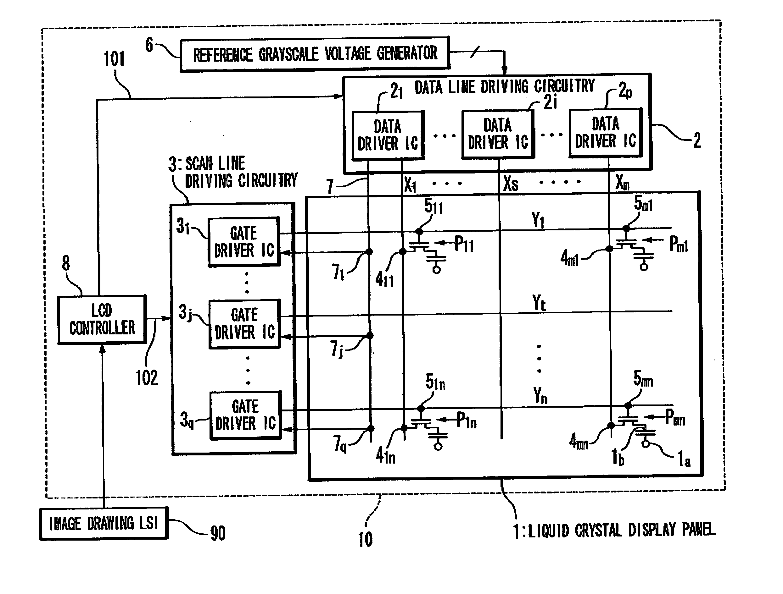 Device and method for driving large-sized and high-resolution display panel