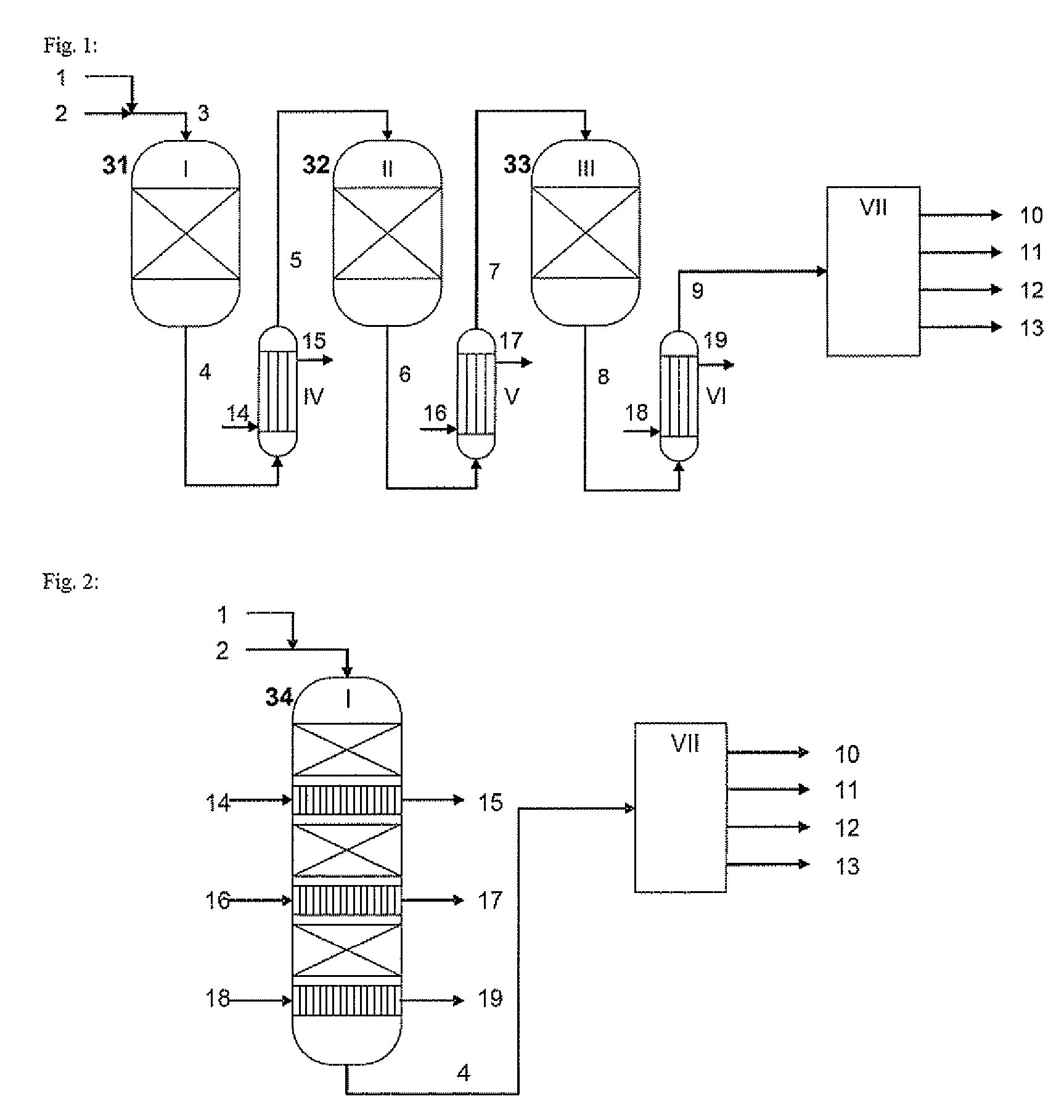 Processes and apparatus for the production of chlorine by gas phase oxidation