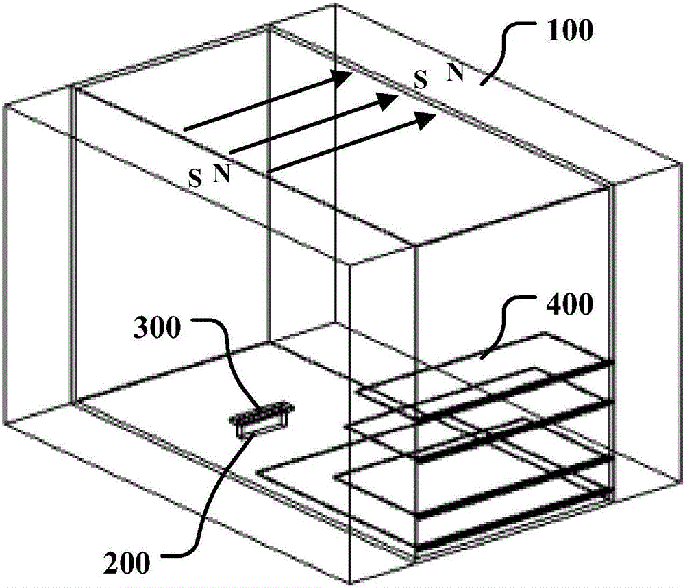 Eccentric particle collecting device with rotated magnetic field