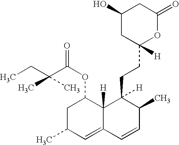 Compositions comprising fenofibrate and simvastatin