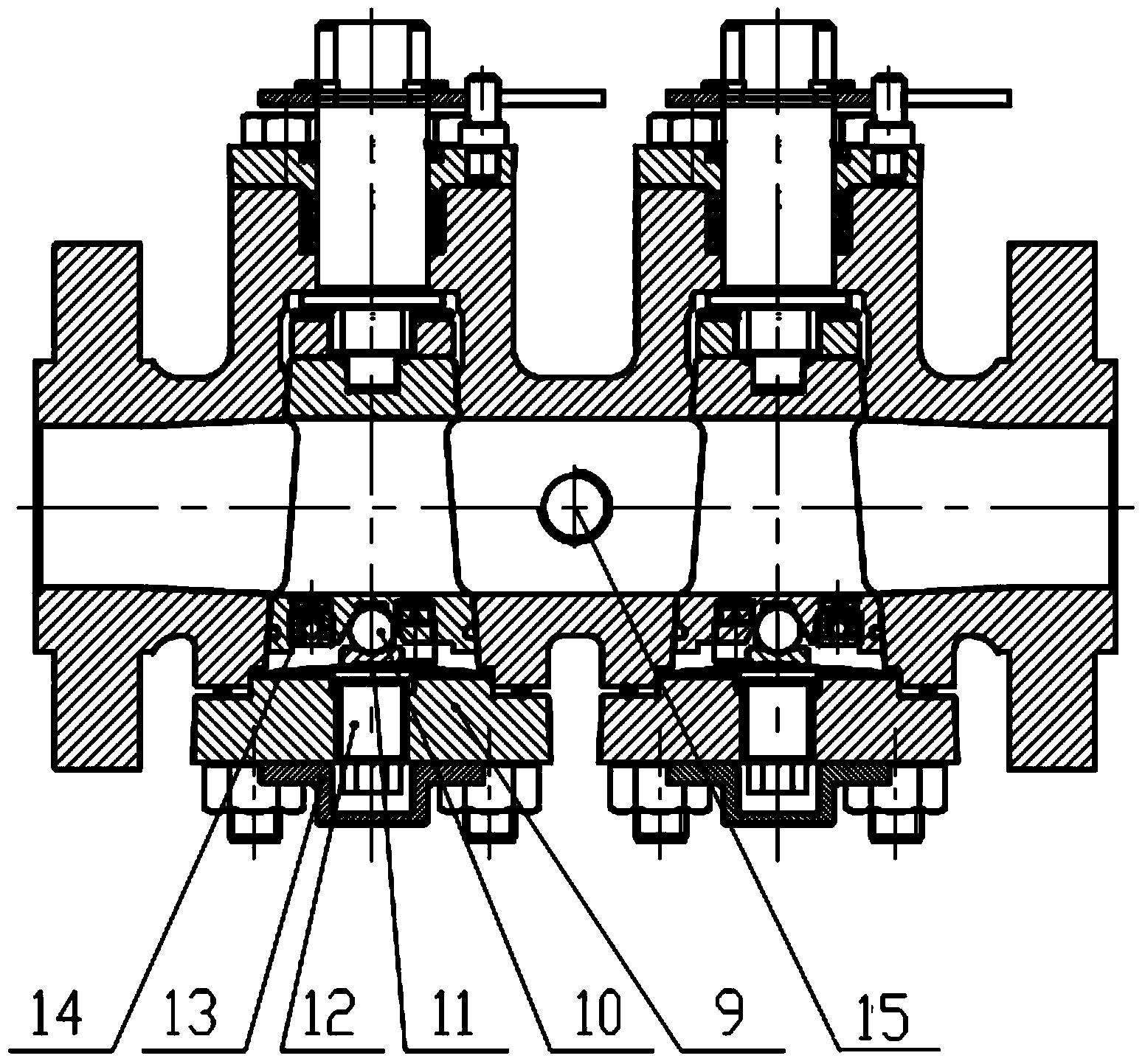 Double block and bleed pressure balance type inverted plug valve