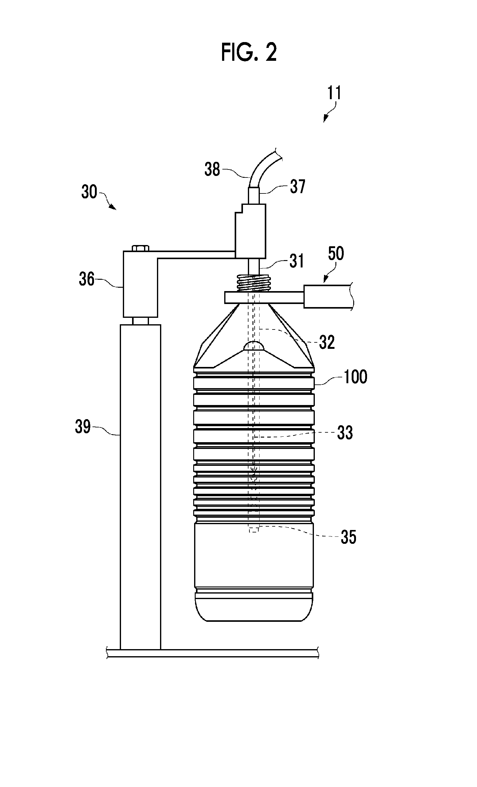 Sterilization device for container