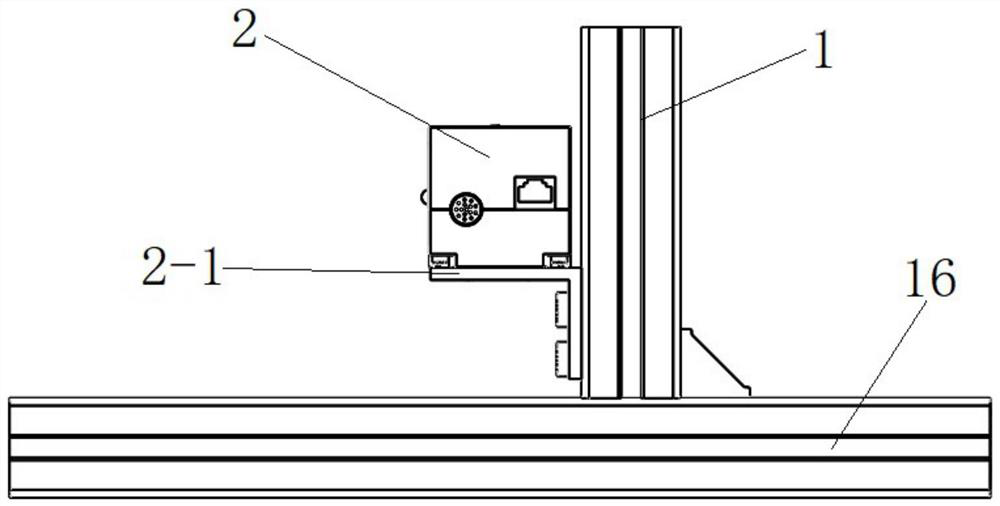 A non-contact cut pile fabric thickness photographing device