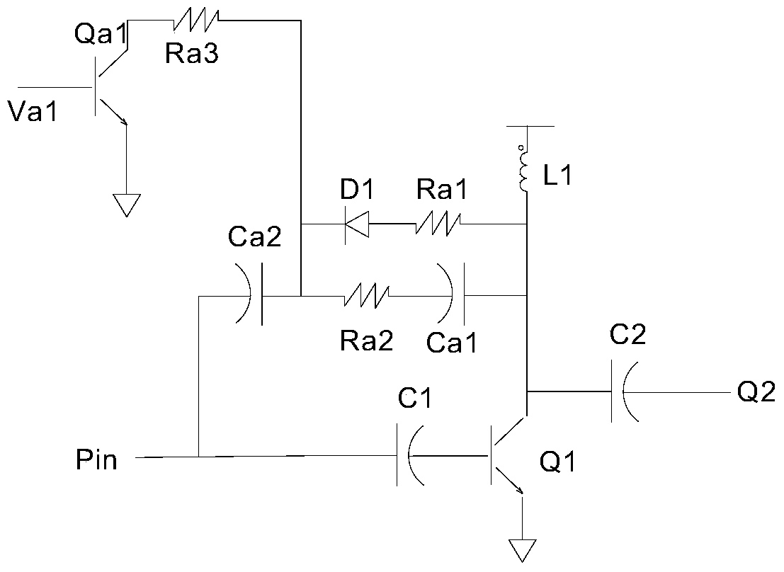 A power amplifier gain switching circuit