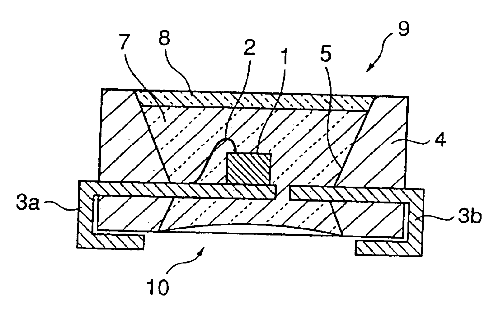 Chip-type LED and process of manufacturing the same