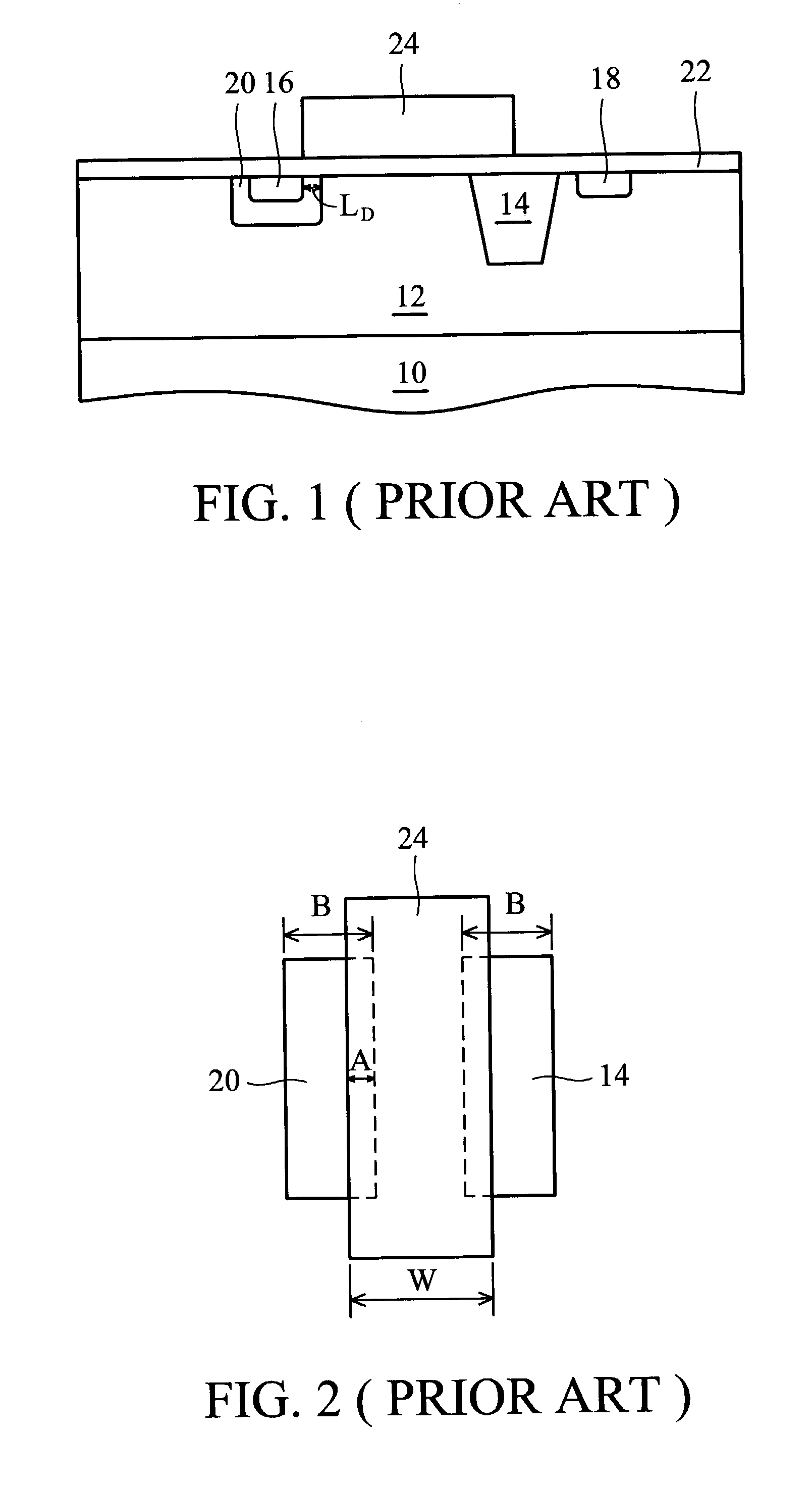 Structure for an LDMOS transistor and fabrication method for thereof