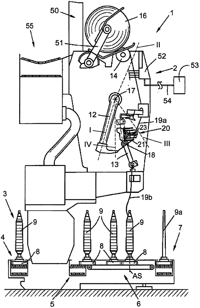 A method for correcting yarn movement at a working point of a textile machine producing cross wound bobbins