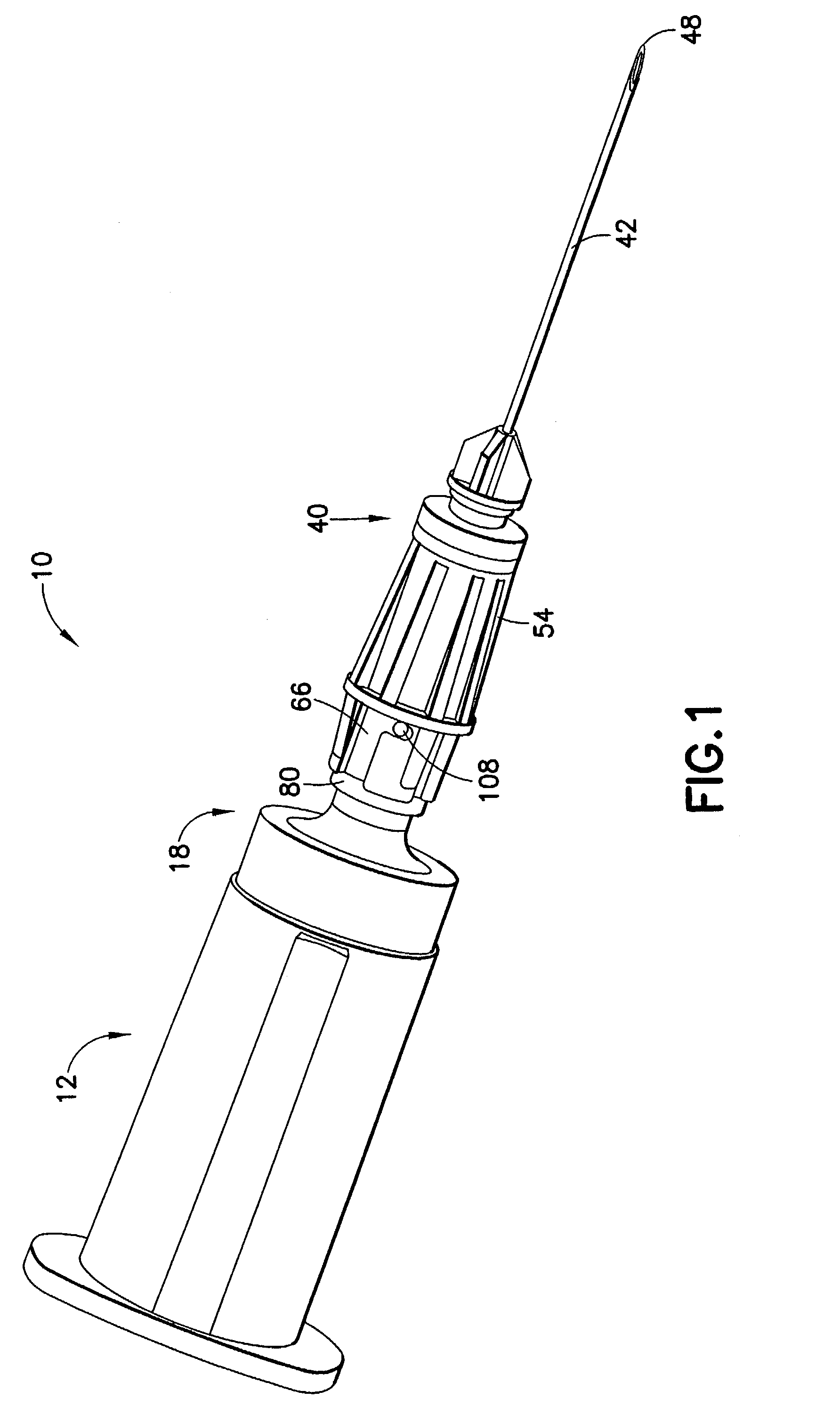 Coupling device for blood collection assembly