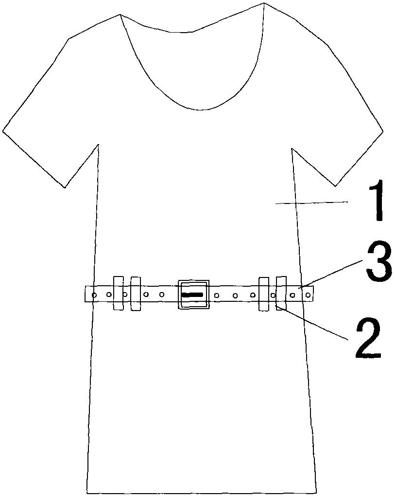 Short-sleeved shirt provided with waistband and made of good-breathability fabric