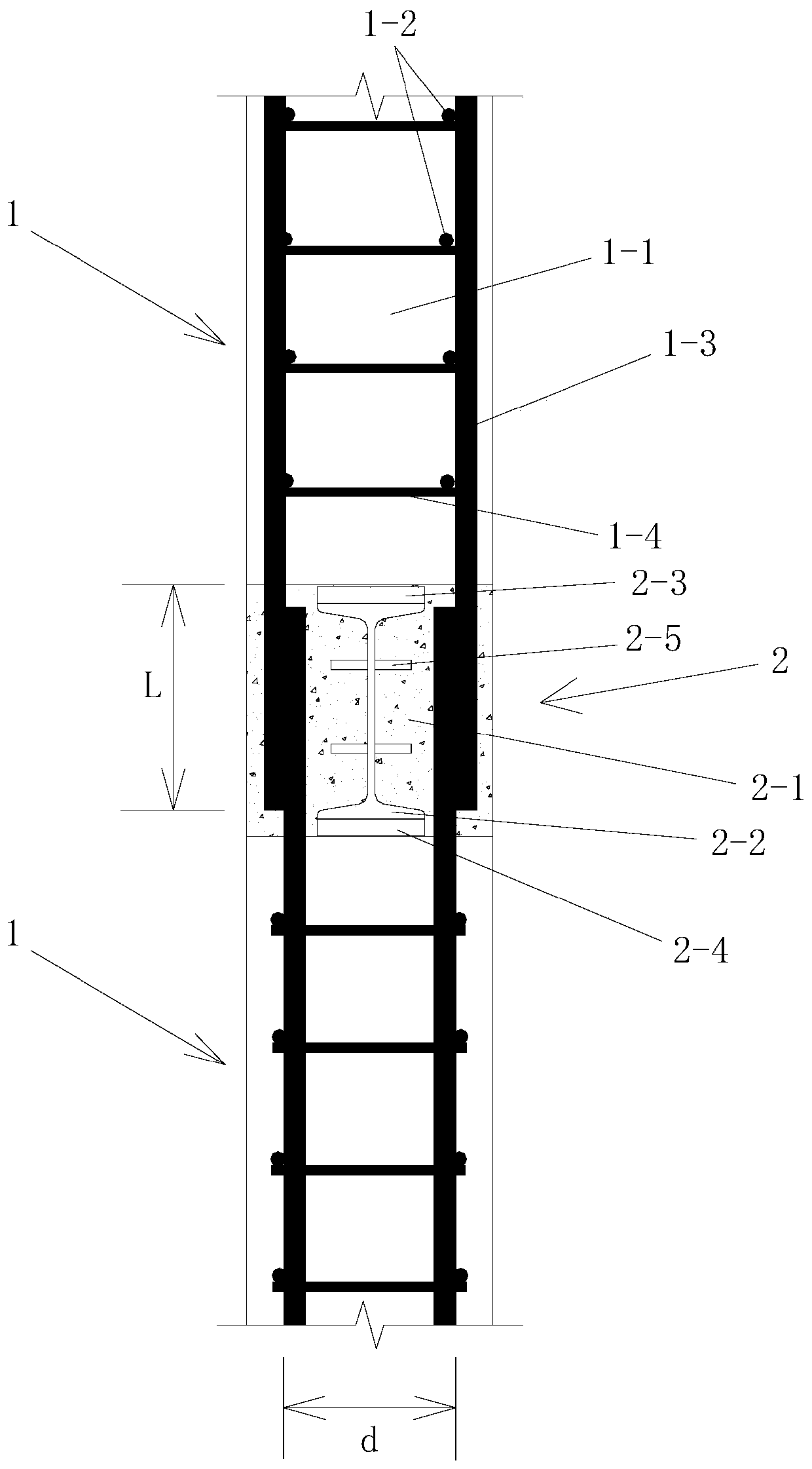 Assembled shear wall structure and construction method