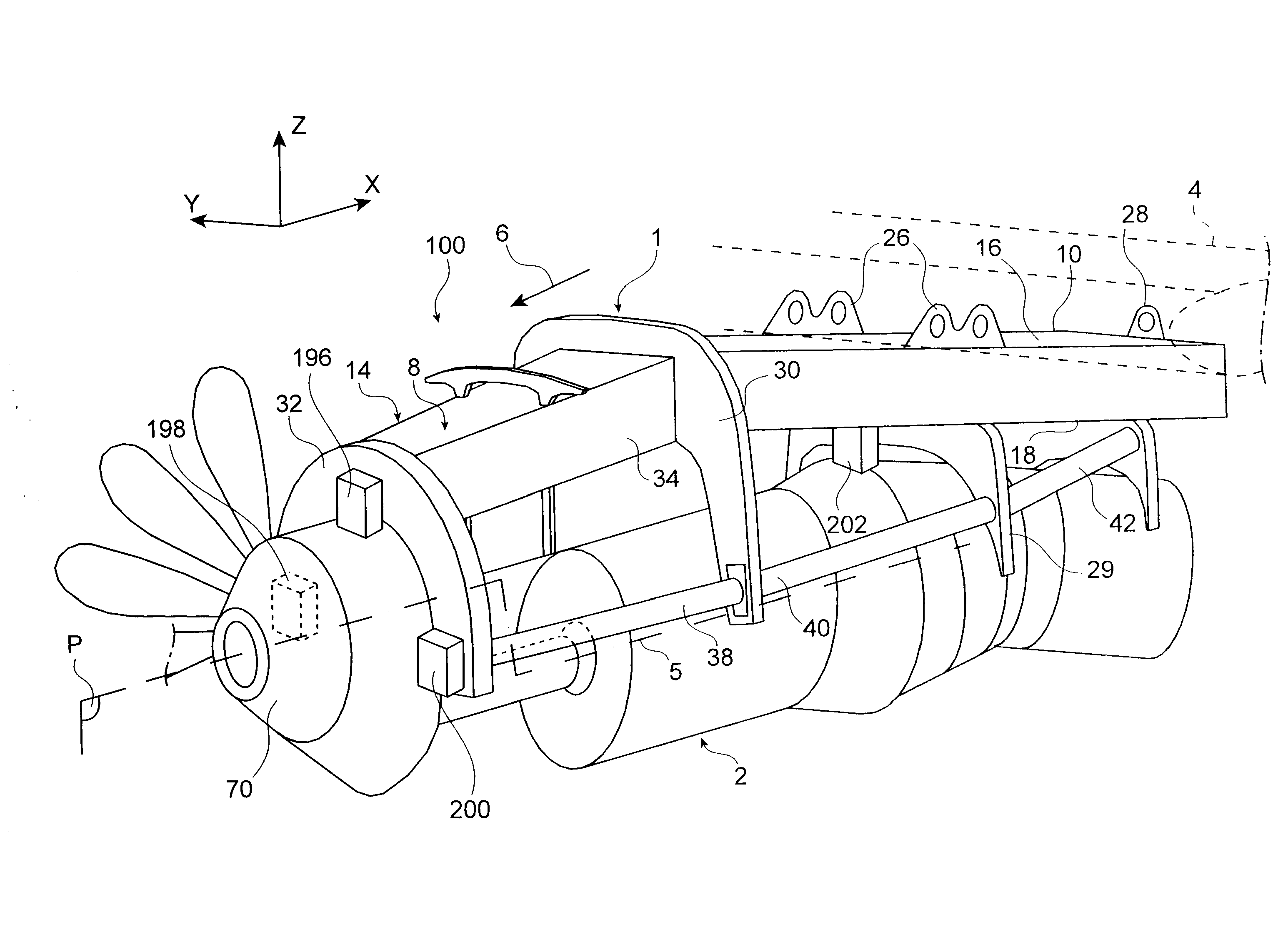 Device for mounting an aircraft turboprop engine comprising hydraulic attachments