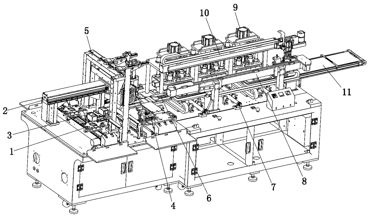 Double-feeding vacuum fitting production line and fitting process thereof