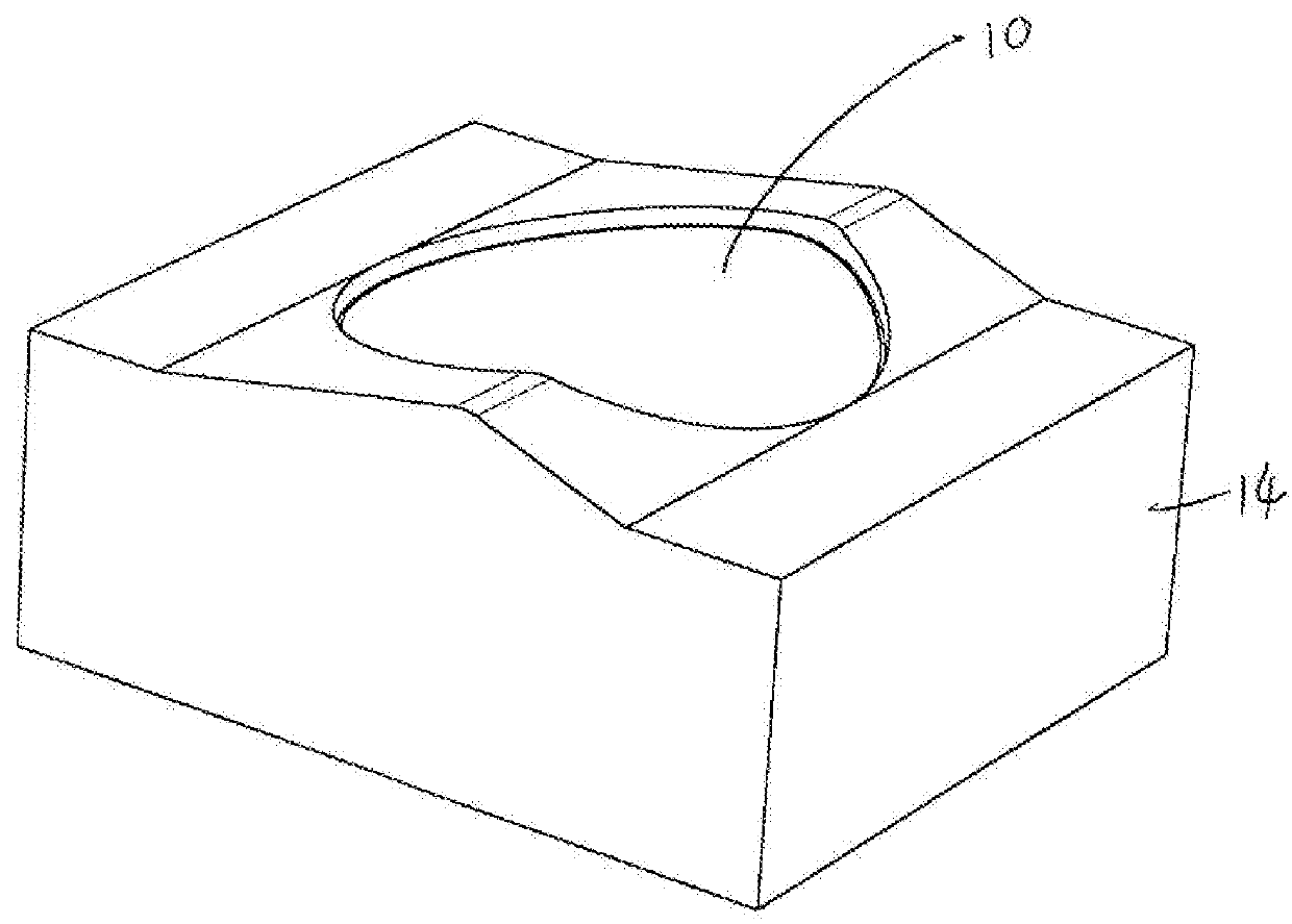 Prosthetic component with crosslinked polymer wear zone and edge protection