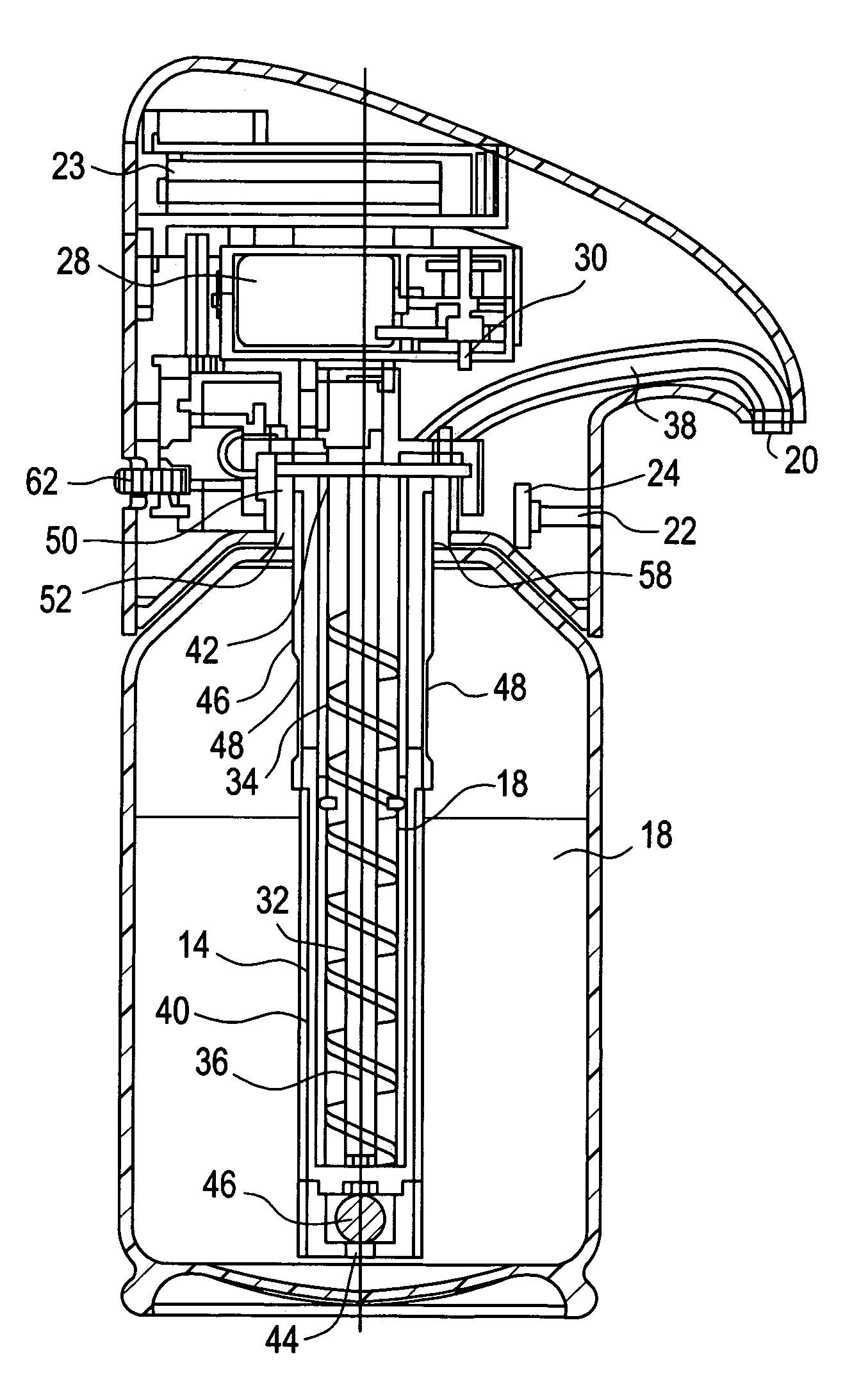 Self-contained, portable and automatic fluid dispenser