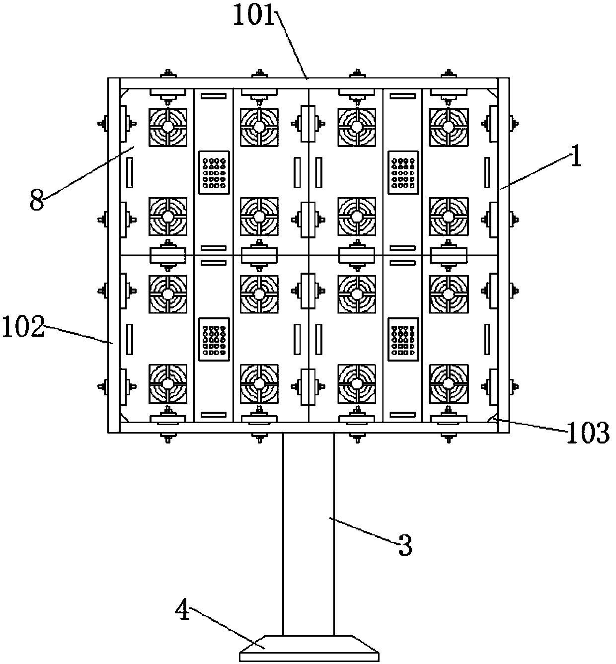 Convenient-to-detach combination type LED screen