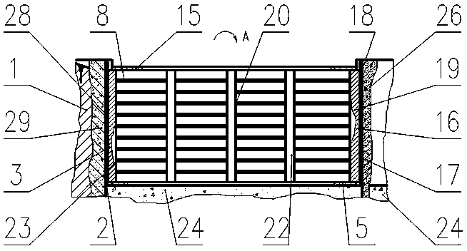 Method for preventing trash holding device from being attached to and wound by sewage