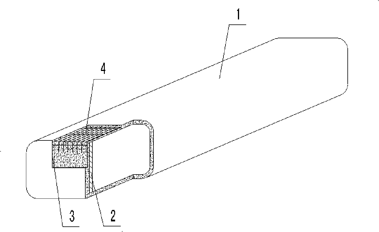 Hollow tube for filling concrete