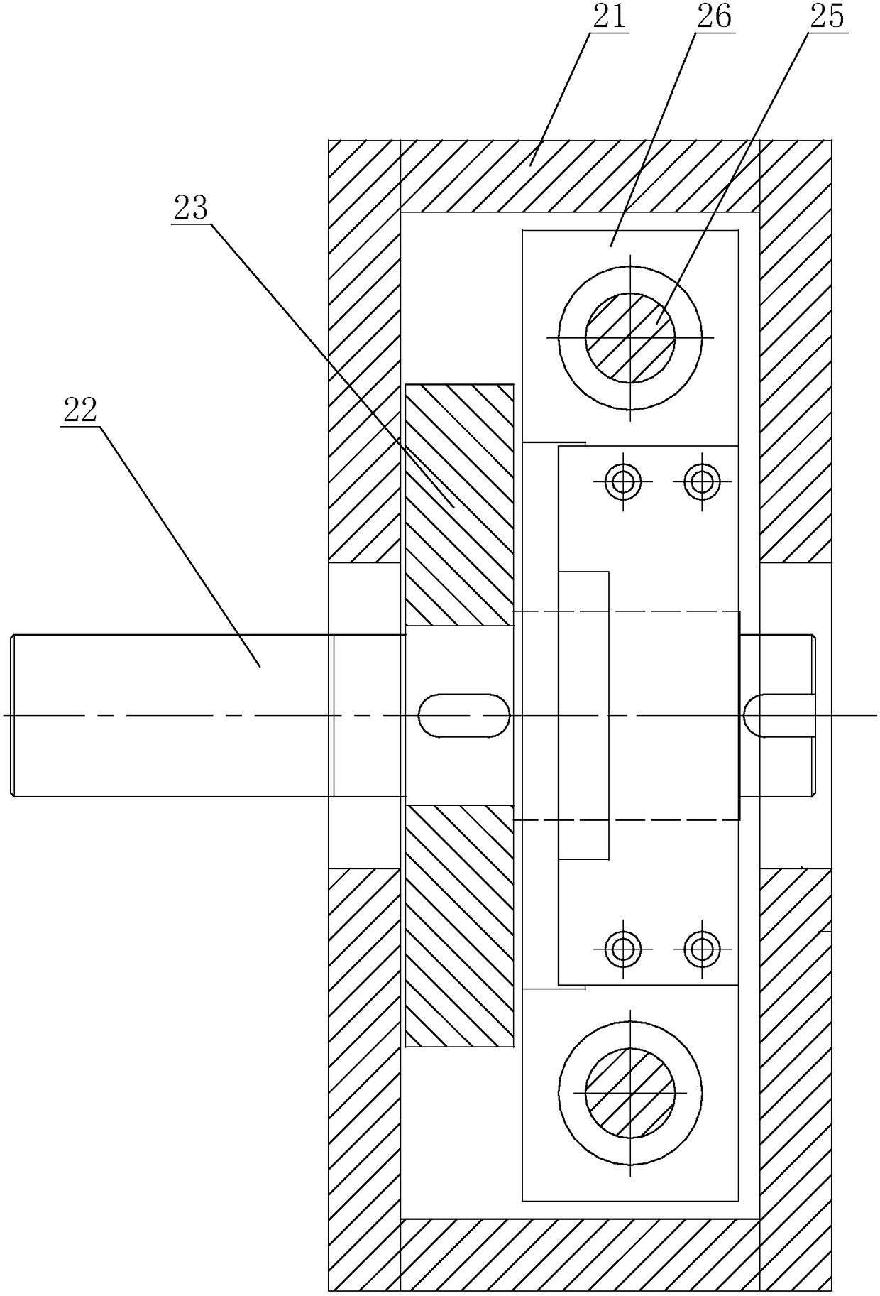 Cam box structure of material transferring mechanism for battery shell stamping