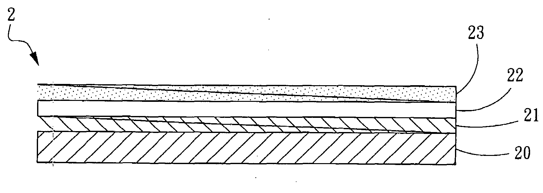 Multi-layer film electrode structure and its preparation